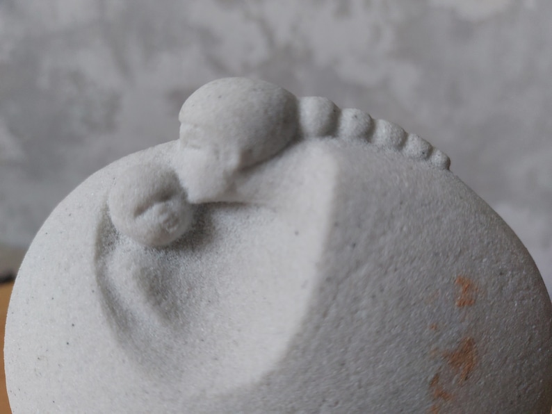 Marbell Stone Art Belgium Carving Mother and Child,cubism,abstract