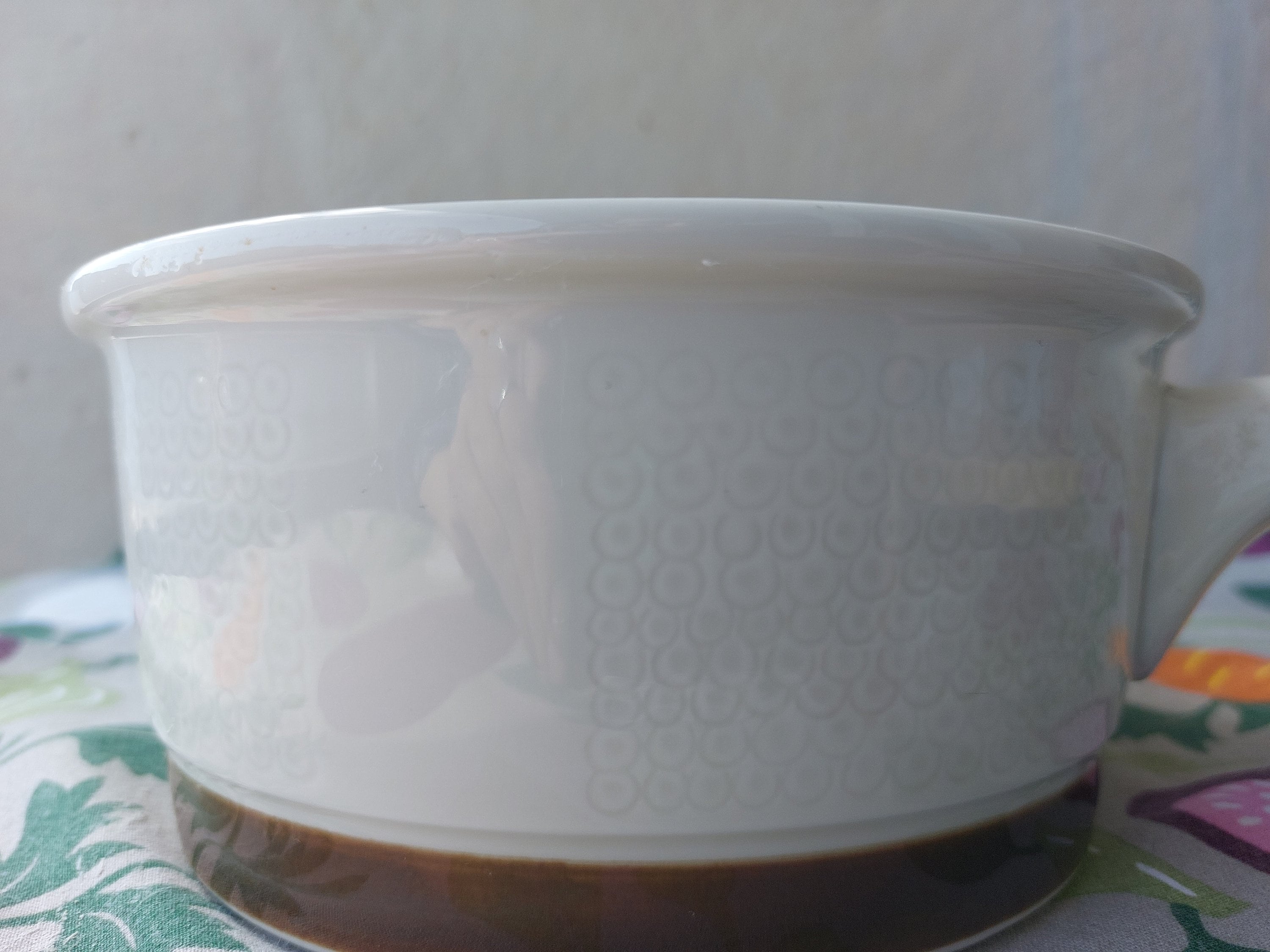 Vintage Rörstrand Forma Ovenproof Bowl With Handle White/brown. Sweden