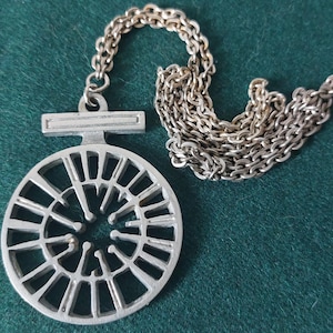 TYR Sweden Pewter Pendant Modernist  Necklace,70s