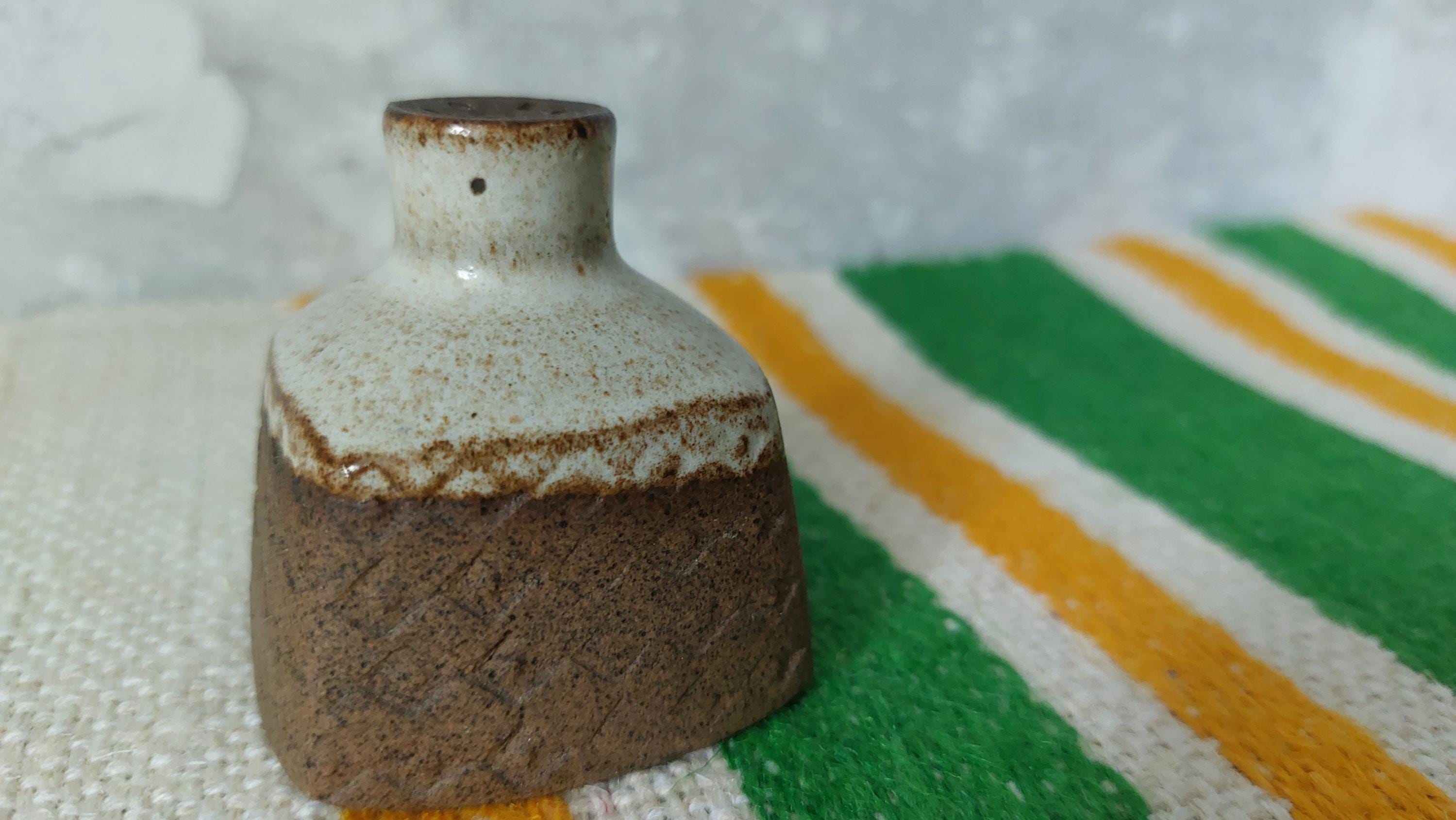 Signe Persson-melin,rare Salt Shaker, Small Partially Glazed