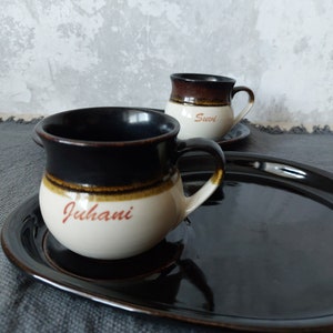 Breakfast set, 2 pairs, Heinä, Kermansavi Oy,Finland image 1