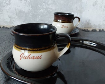 Breakfast set, 2 pairs, Heinä, Kermansavi Oy,Finland