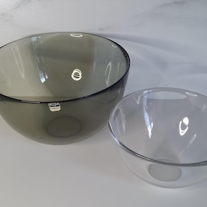 Two glass bowls by Sven Palmqvist,Fuga, Orrefors, second half of the 20th century,Sweden