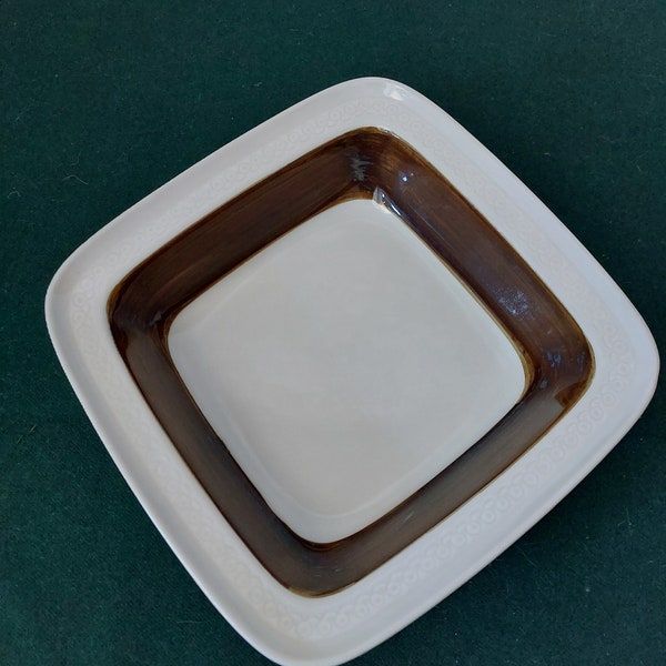 Vintage Rörstrand Sweden FORMA  Flameproof ceramic square bowl,casserole,design by Olle Alberius