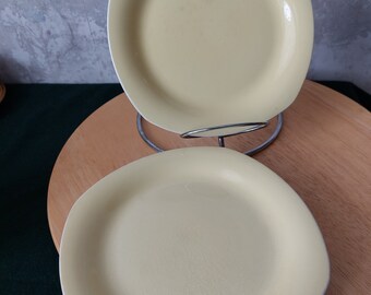 Upsala Ekeby,gefle, Yellow Plates,set of 4 Plates 18 X 18cm, Retro