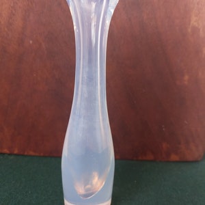 Vintage vase,Selena,design by Sven Palmqvist for Orrefors,circa 1954, blue opaline glass of elongated organic form.