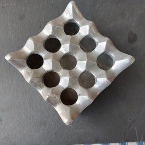 Bäckström & Ljungberg &quot;Ultima 9&quot; aluminum ashtray by Diverse Ting, Malmö, Sweden, 1960s