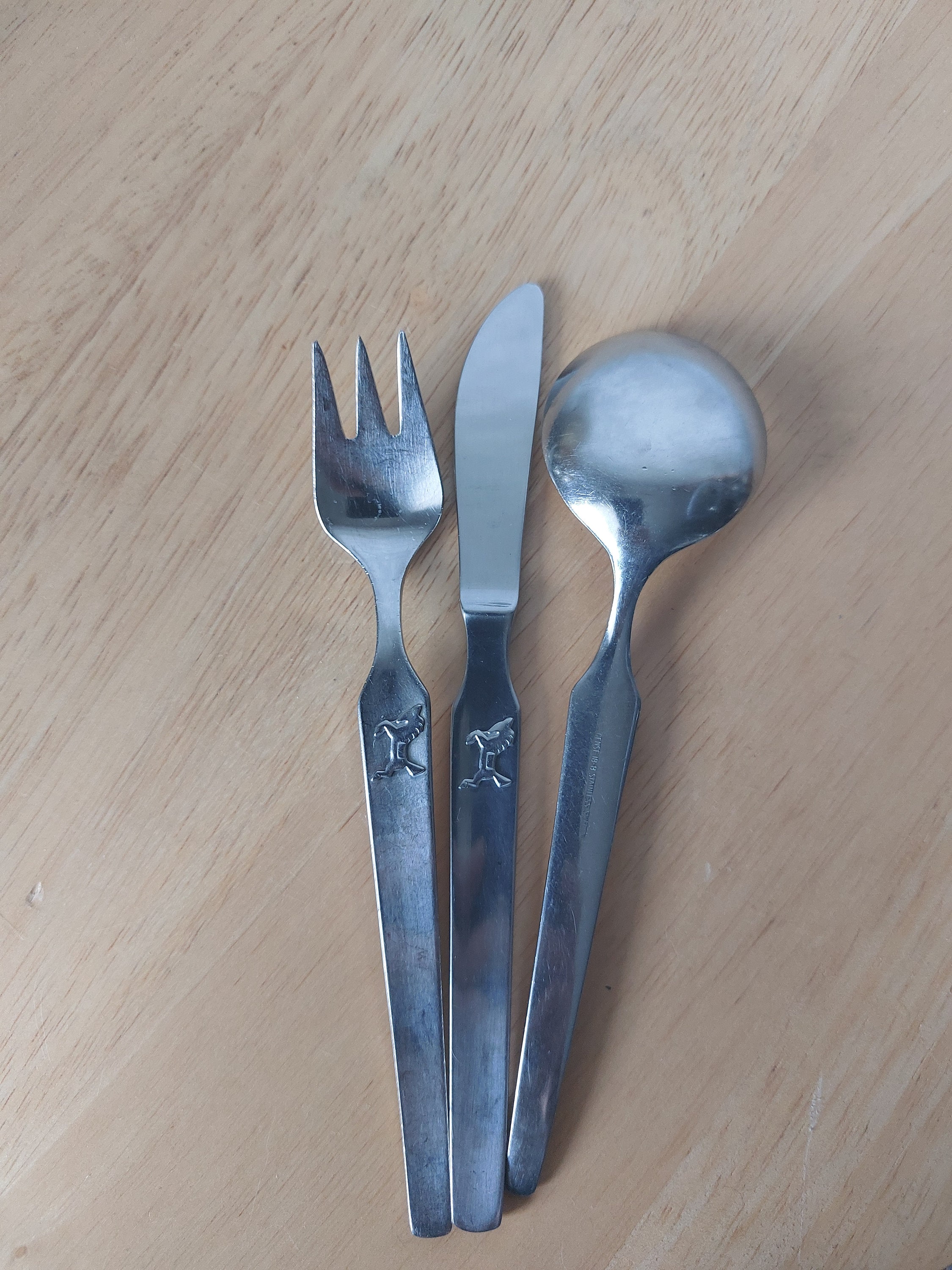 Gense 18p Swedish cutlery カトラリー セット Vintage Gense, Sweden, Children's Cutlery Set, Spoon,fork and