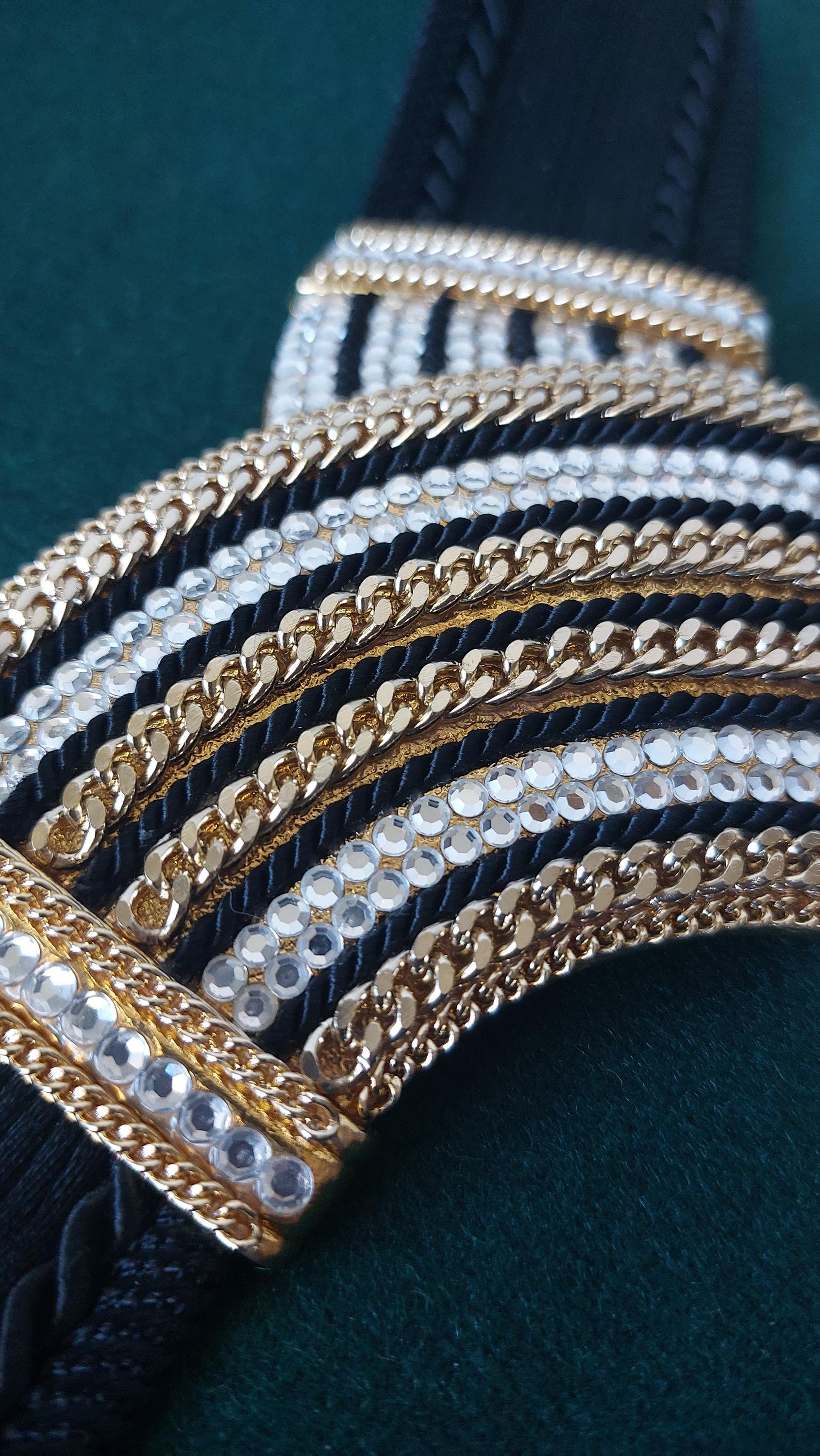 Vintage GUTOS West Germany Retro Glam Sequins Metal Belt  display picture 2