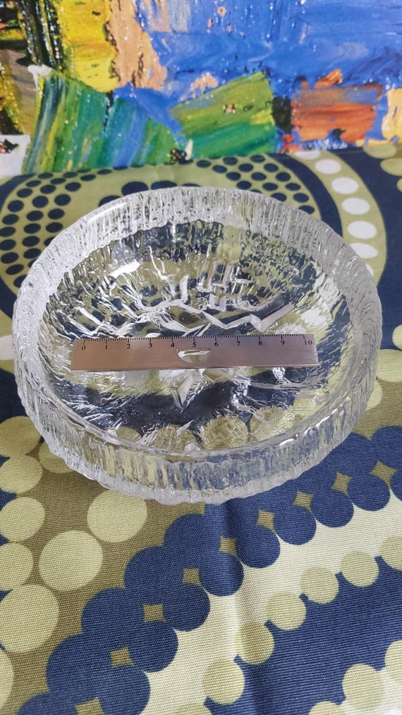 Iittala Finland Tapio Wirkkala Lunaria-kulho Ice Glass Bowl - Etsy