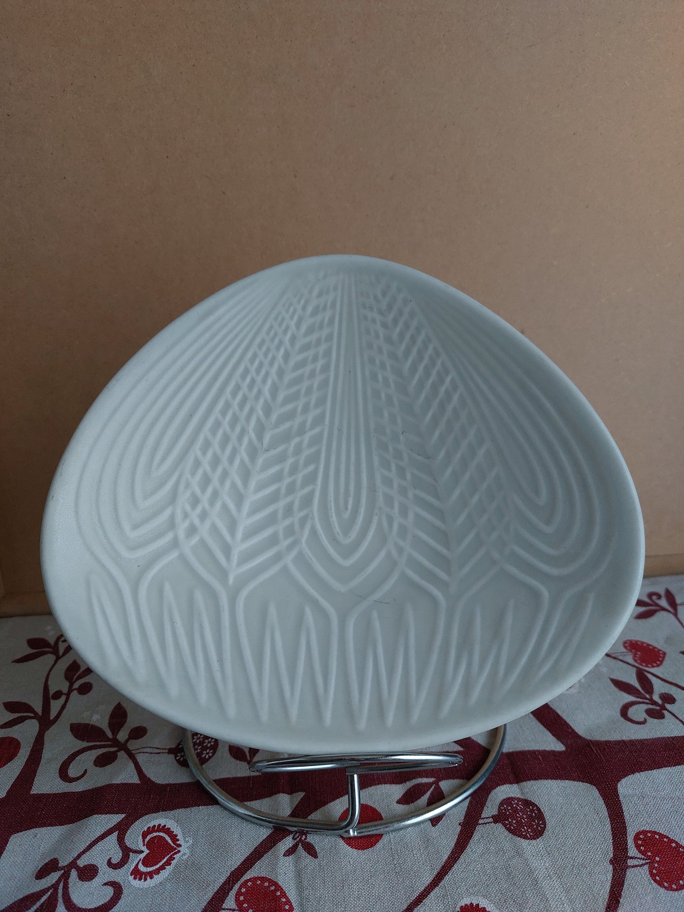 Gefle/UpsalaEkeby＊ATLANTICA＊・* Vtg. Gefle Zenit Upsala-Ekeby Blue Striped Teacup & Saucer
