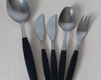 Folke Arström (1907 - 1997) ,cutlery "Focus de Luxe", Gense,set of 5 pieces,Sweden,1955