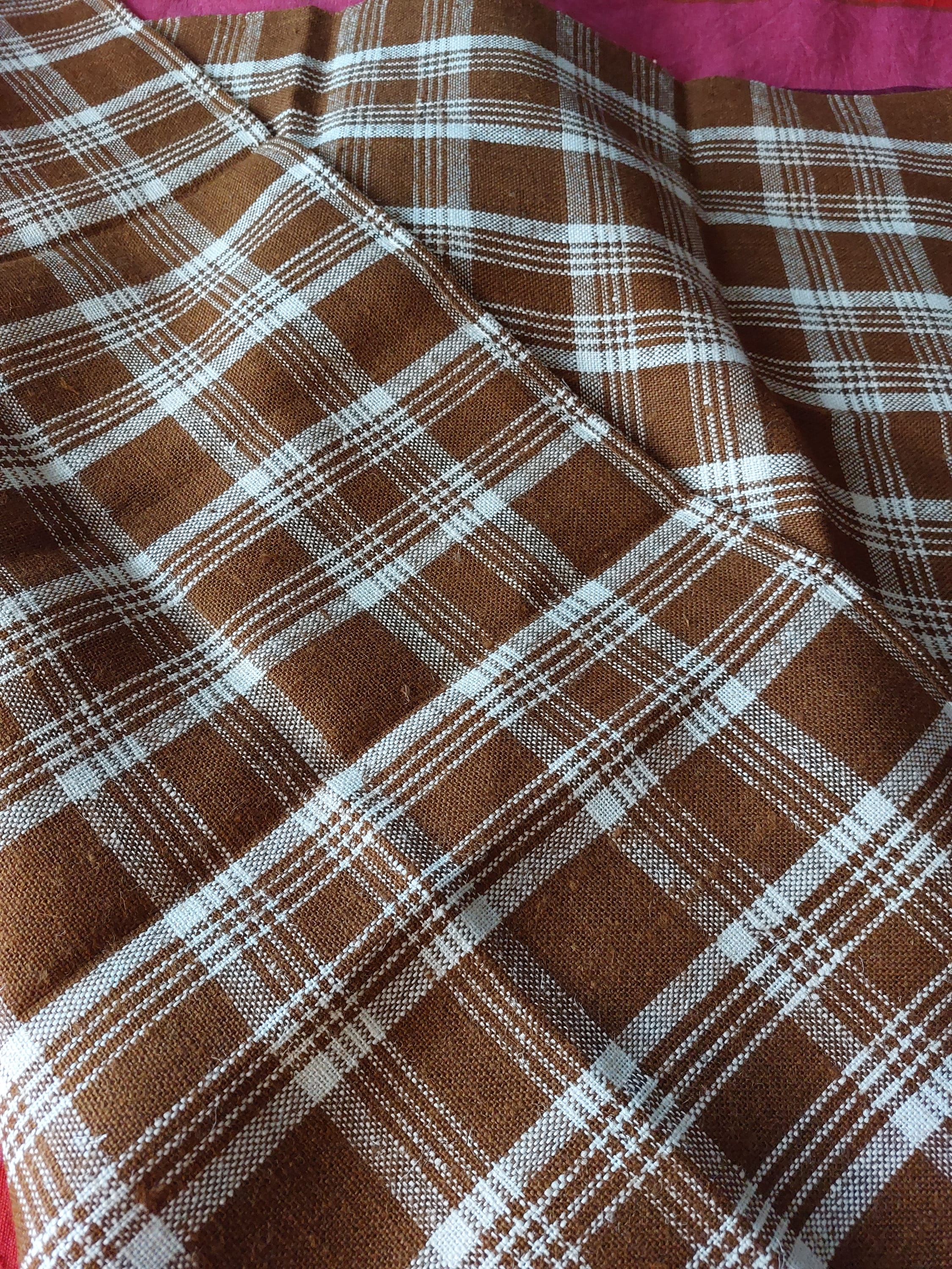 ヴィンテージ Tampella COOK コレクション、100% リネン、チェック柄