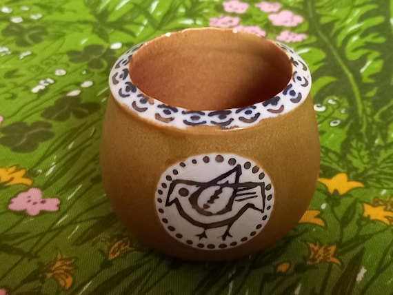 Lisa Larson Gustavsberg Thalia | Small Bowl/vase With Bird Motif