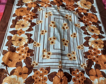 Vintage | Finlayson of Finland | Tablecloth | Scandinavian Linen Cotton | 70s | Retro Home Decor | Nordic Textile