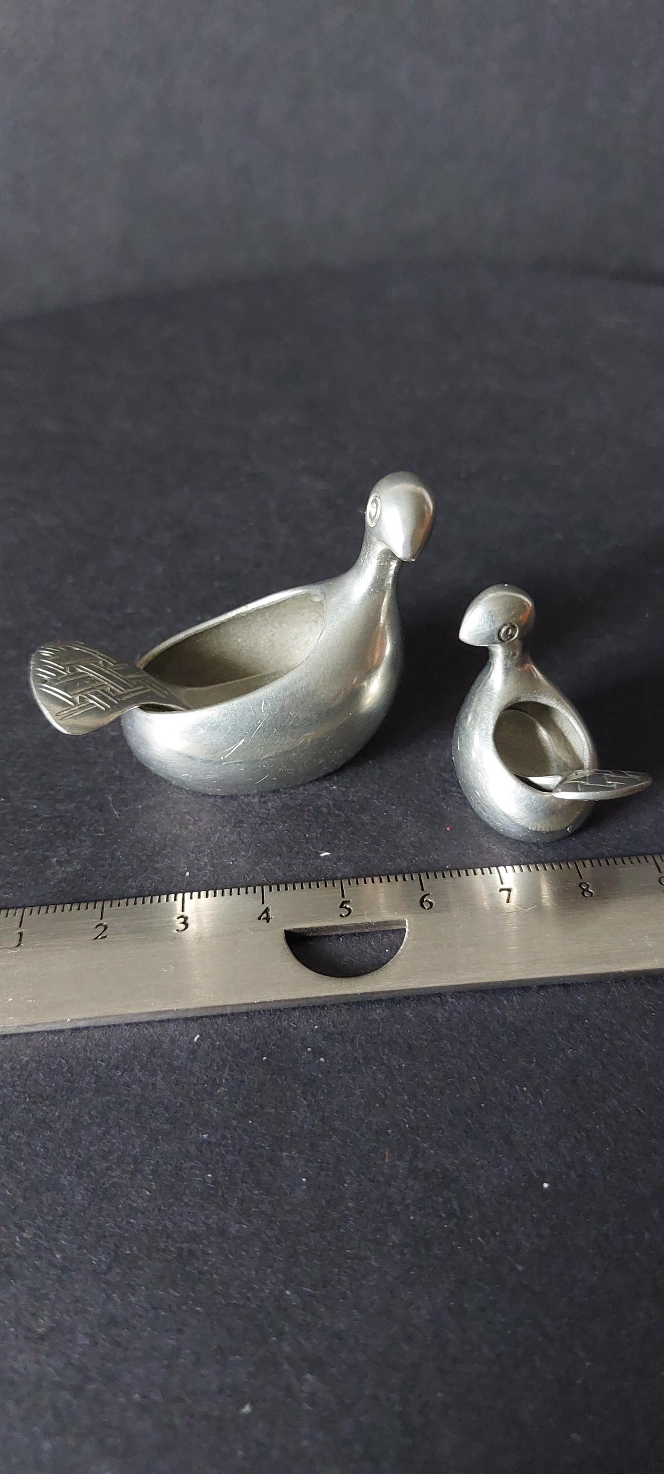 CRYSTAL BIRD SPECIAL DIGEST '90非売品 Lars Pirak Pewter Bird Salt Cellars: Scandinavian Sami Design