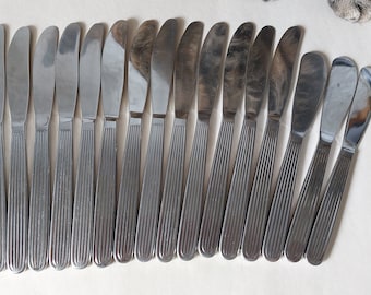 Hackman,Scandia, Finland,designed by Kaj Frank,set cutlery,16 knives,1950s