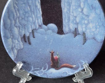 Arabia Finland Lennart Helje Wall Plate Fox and Tomte/gnome - Etsy