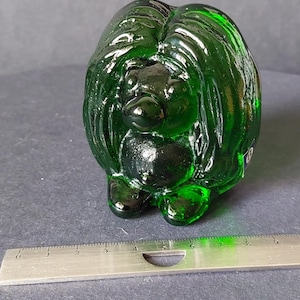 Peter Johansson,Bergdala Glasbruk ,Vintage Green Glass Troll figurine
