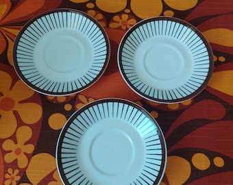 Stig Lindberg Domino Saucer: Gustavsberg Mid-century Modern