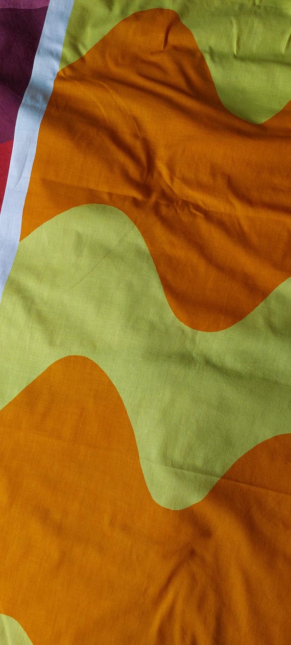 Maija Isola Lokki ,4 Pieces Cotton Fabric,marimekko 1961 OY Suomi