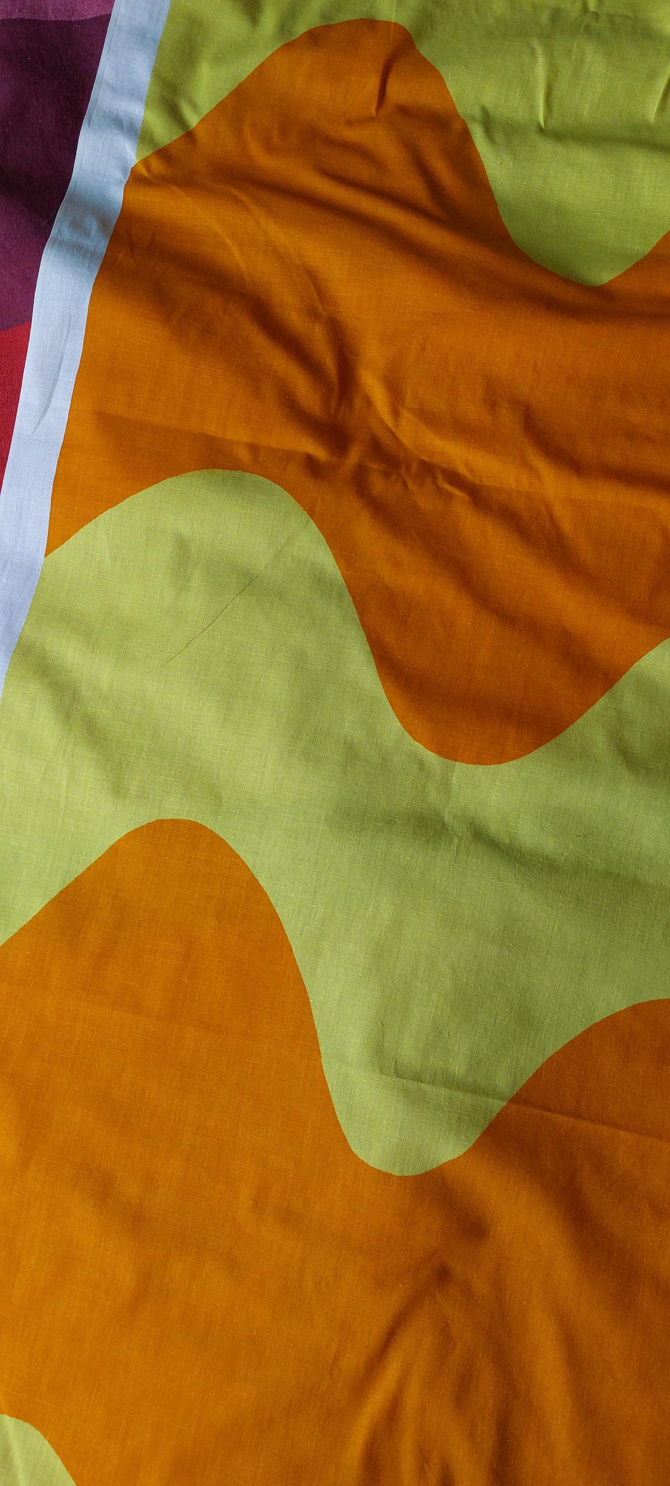 Maija Isola Lokki ,4 Pieces Cotton Fabric,marimekko 1961 OY Suomi