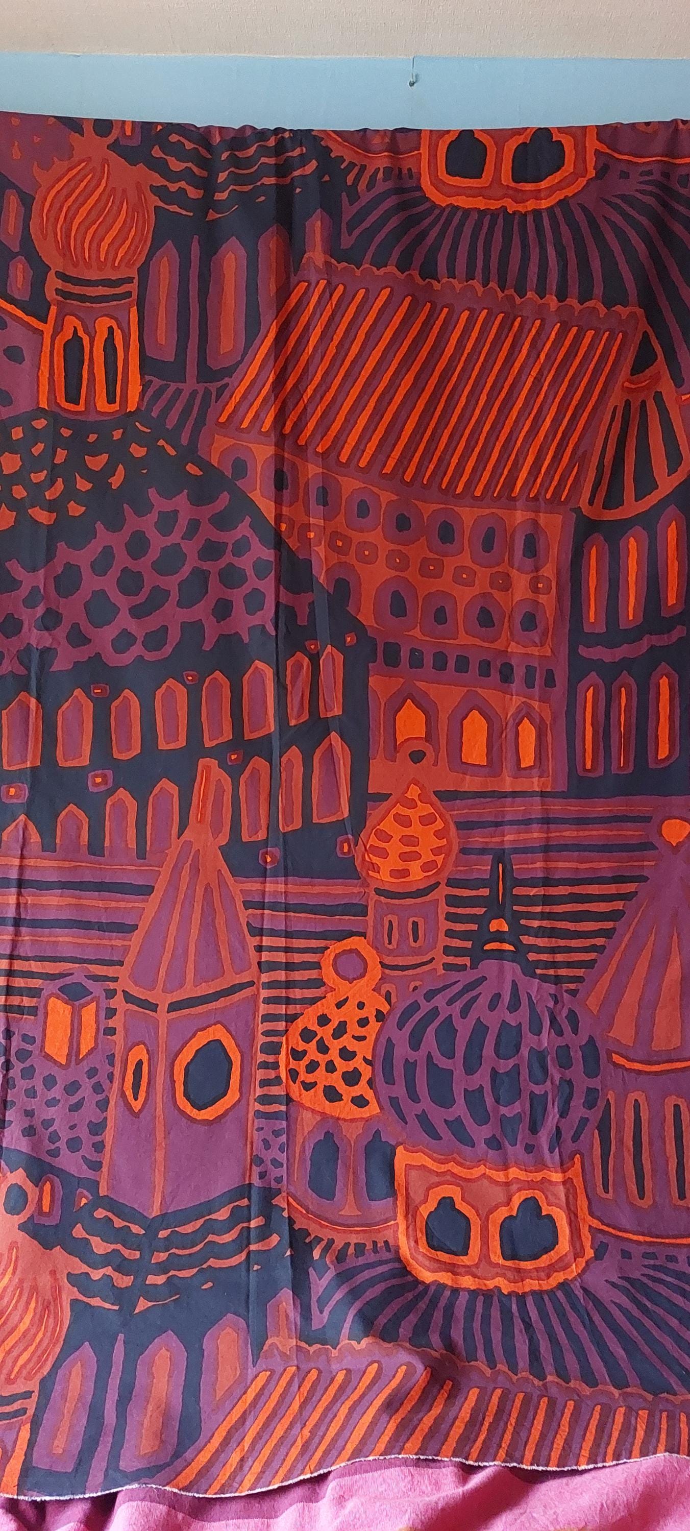 Rare Marimekko Kumiseva Fabric, Katsuji Wakisaka, Vintage Finnish