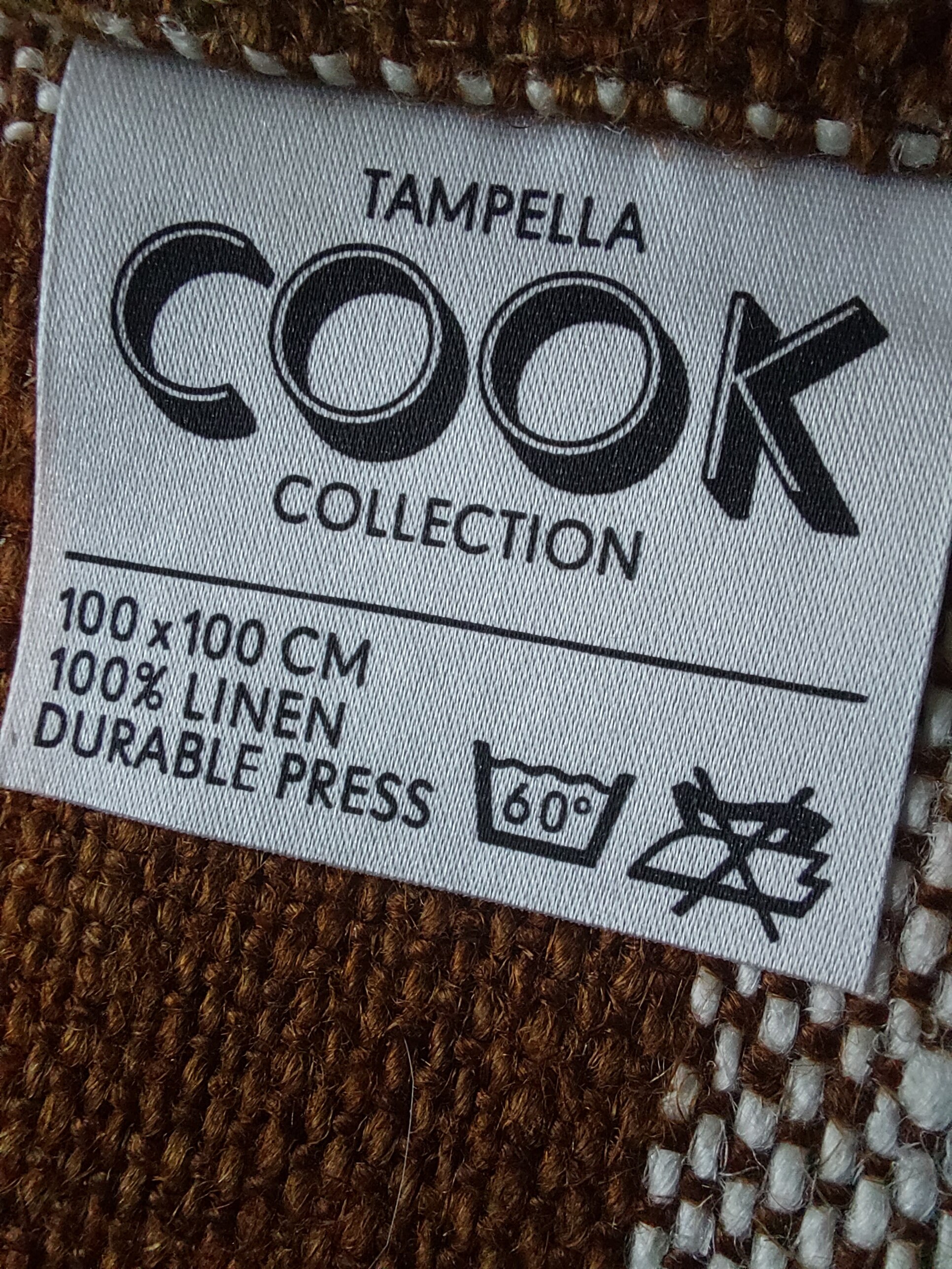 ヴィンテージ Tampella COOK コレクション、100% リネン、チェック柄