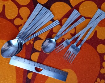 Gense,Thebe,Folke Arström (1907 - 1997) ,set of 12 pieces, 3x assiett forks,3x mocca spoons,6x coffee spoons,Sweden