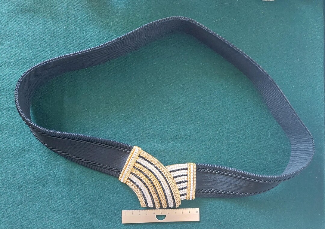 Vintage GUTOS West Germany Retro Glam Sequins Metal Belt  display picture 1
