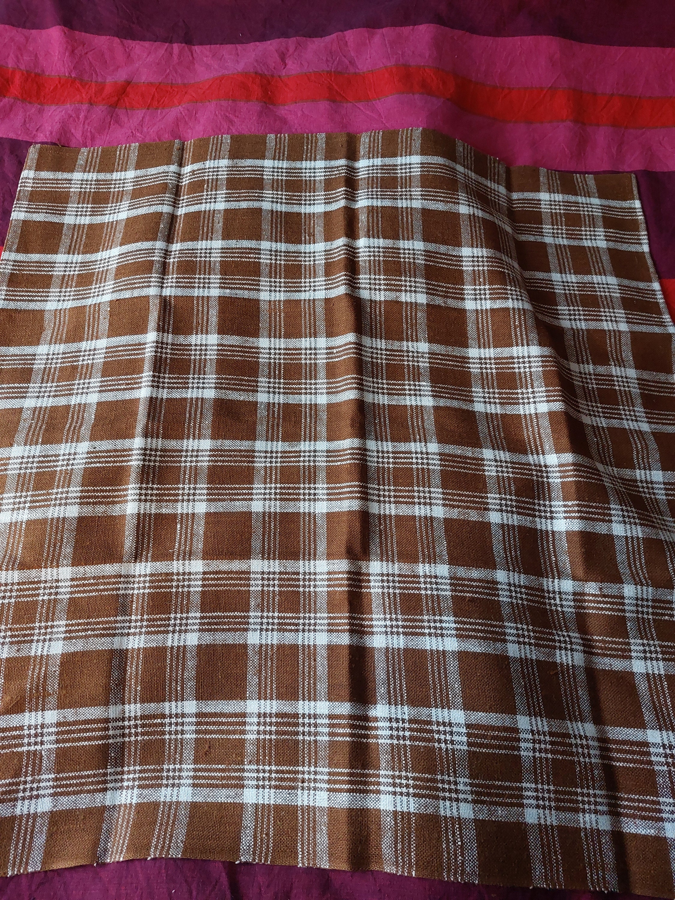 ヴィンテージ Tampella COOK コレクション、100% リネン、チェック柄