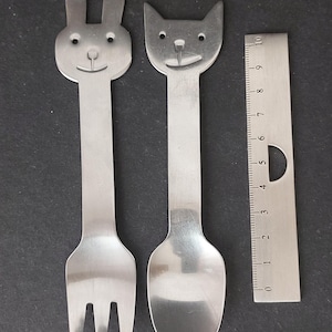 Gense Sweden Children's Cutlery Set: Vintage Stainless Steel Bunny
