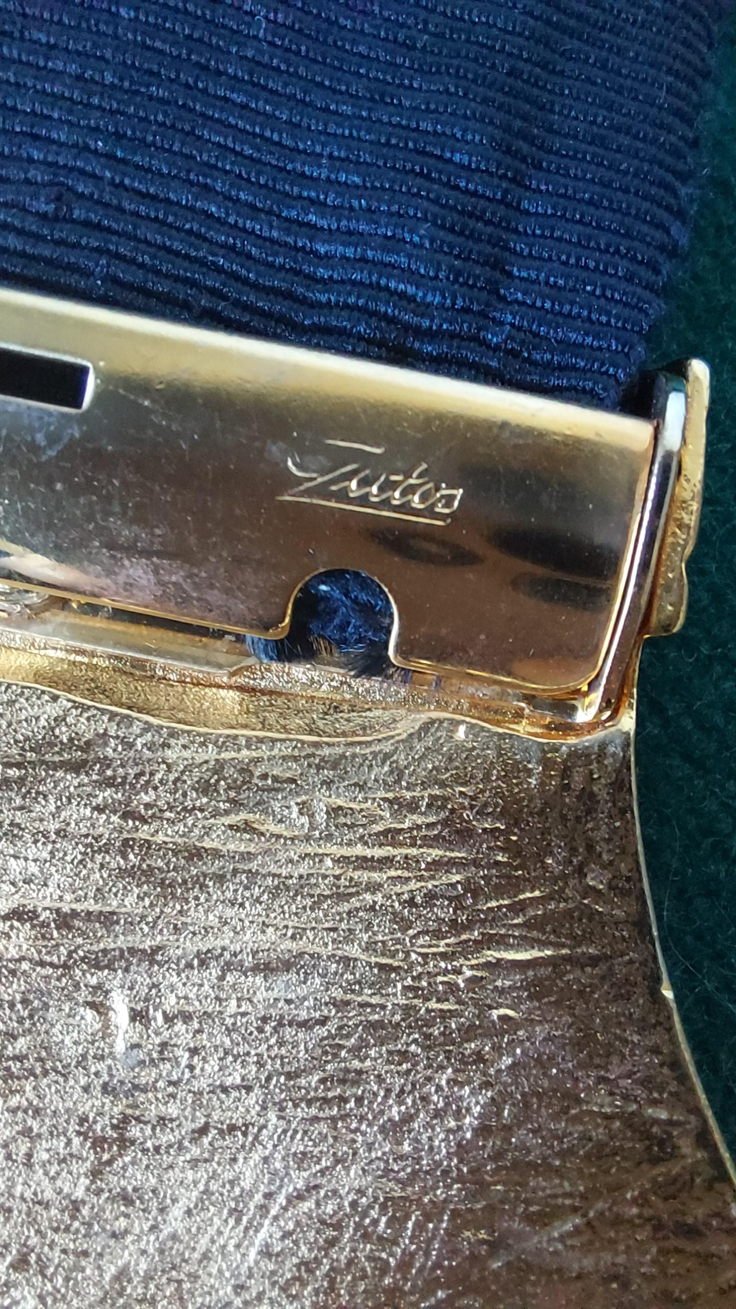 Vintage GUTOS West Germany Retro Glam Sequins Metal Belt  display picture 1