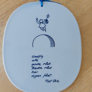 Vintage Royal Copenhagen Fajance, Piet Hein, Hanging Wall plaque ,Denmark,1958