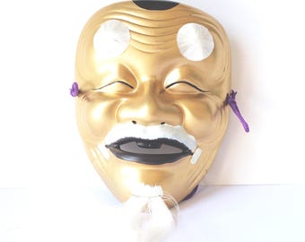 能面 木製 角付き 「一角仙人」 能面 木製 角付き 「一角仙人」 能面 一角仙人（いっかくせんに