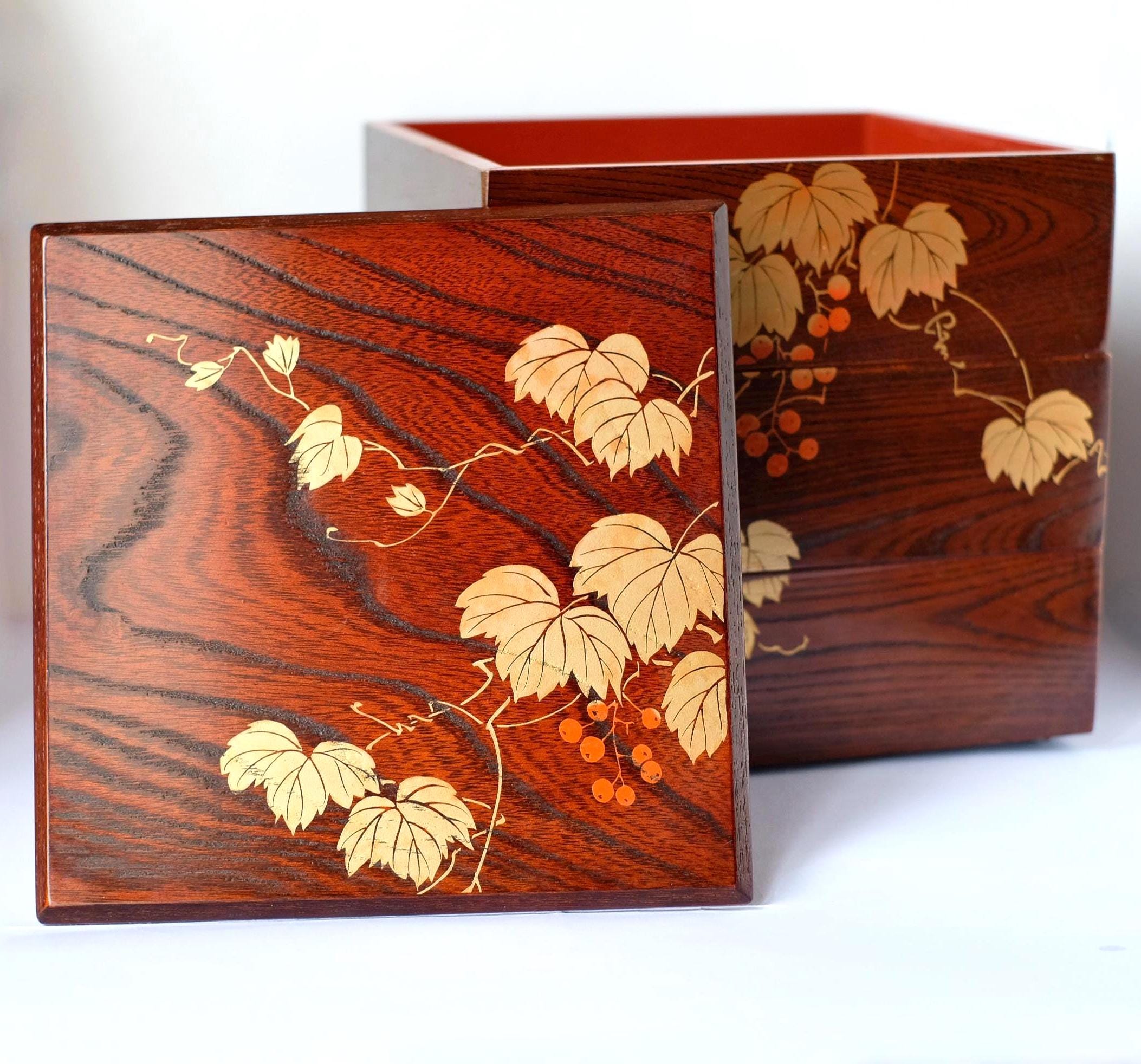 Japanese Lacquer Box Three Tier - Etsy