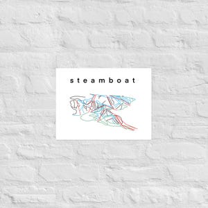 Steamboat Ski Map Poster