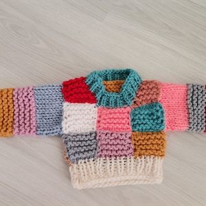 BABY CARDIGAN, Colorful Sweater, Handmade Hand Knitted Cute Baby Cotton Sweater Cotton Cardigan, Born Baby Gift