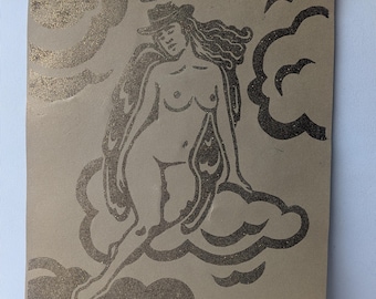 Angel - Linoblock Print