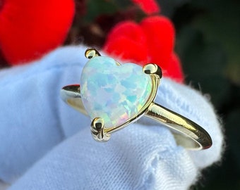 Heart opal ring hot sale