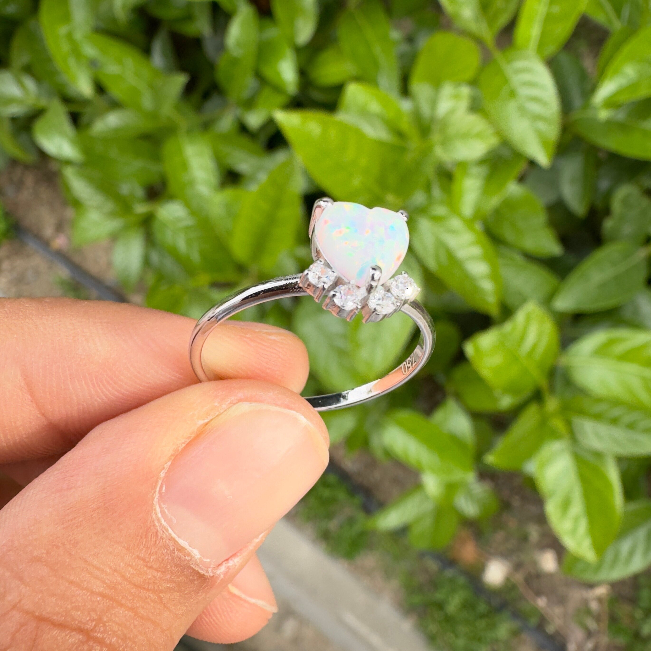 14k Gold Paw Ring Opal Stone Dog Paw Ring Cat Paw Ring Paw Ring Animal Lover Ring Cat Memory Ring Gift Dog Memory Ring Personalised