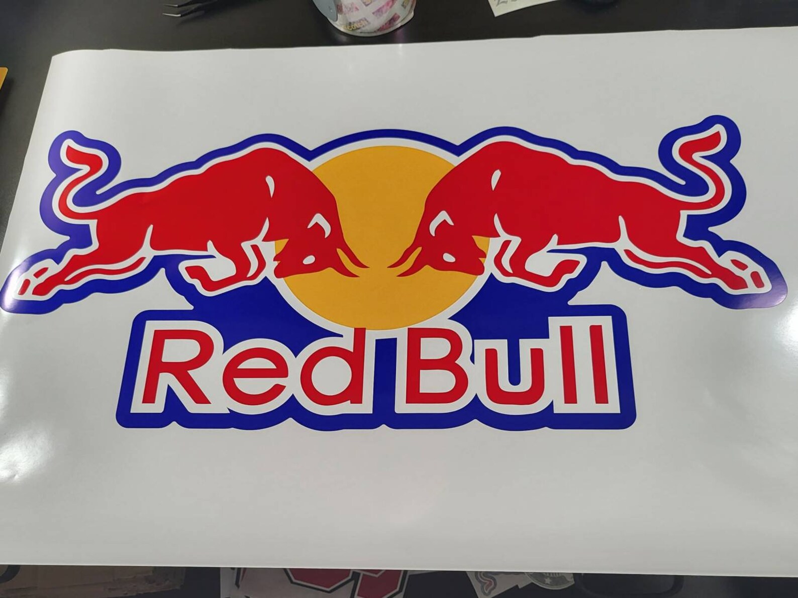 Red Bull Logo Sticker Decal Any Size Choose Any Color Etsy