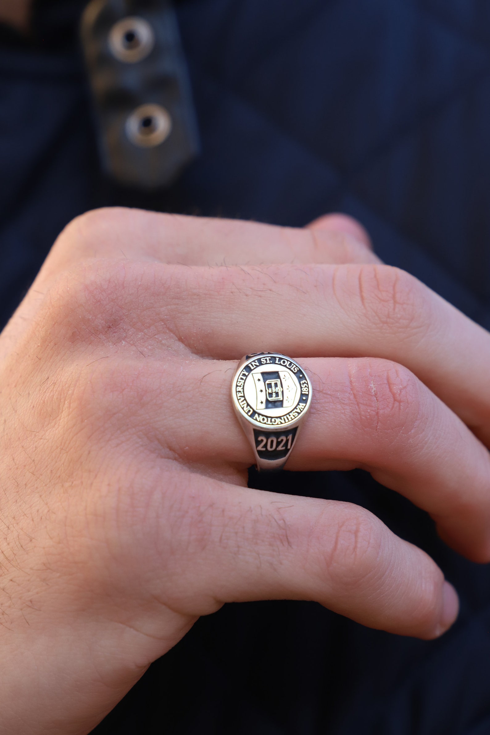 Silver Custom College Class Ring High School Class Ring Etsy