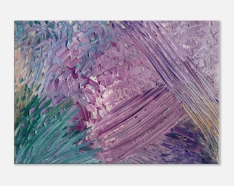 Pastel Oil Abstract Art Print – Palette Knife Texture