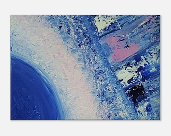 Oceanfront Pastel Canvas Art Print – Oil Paints / Palette Knives