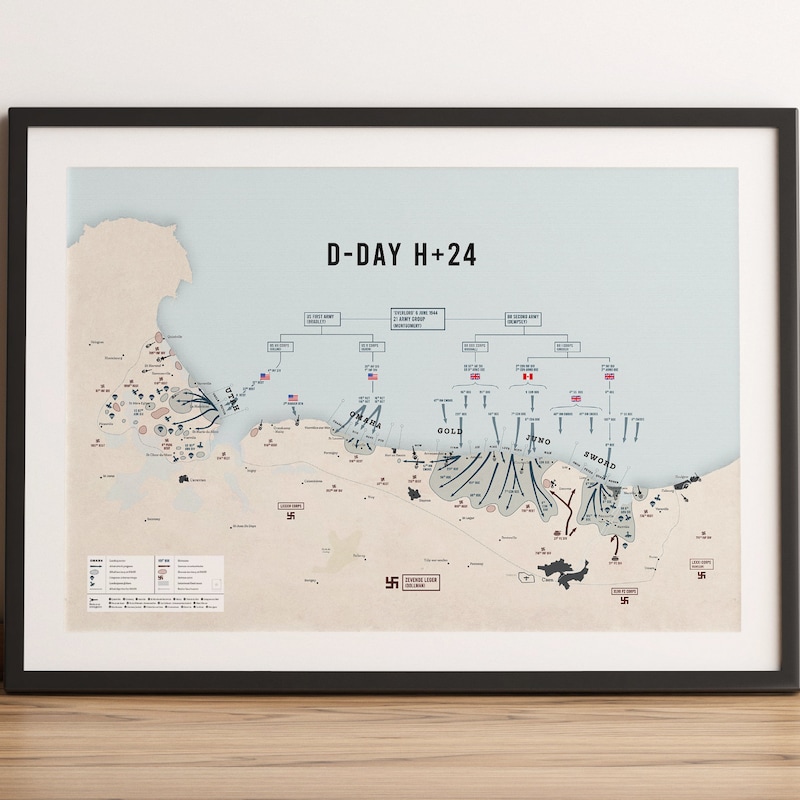 D Day Bigot Map for Sale Etsy - Il 800x800.4416393660 E56j