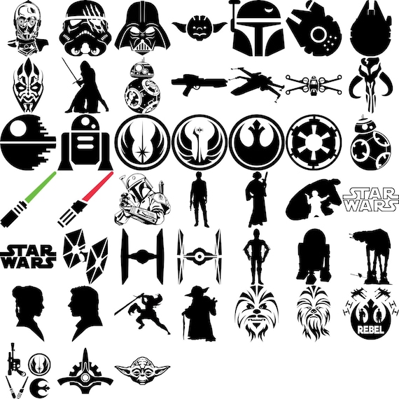 Star Wars Graphics Bundle for Vinyl and Iron on Application Etsy