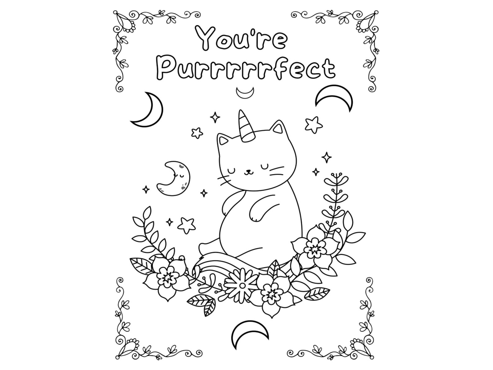 Caticorn Coloring Pages Kittycorn Coloring Page Girly Etsy caticorn-coloring-pages-kittycorn-coloring-page-girly-etsy