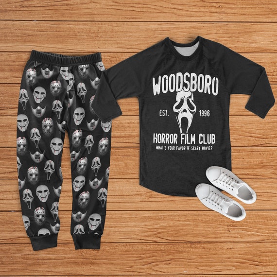 Woodsboro Horror Pajama Set Horror Faces Loungewear - Etsy