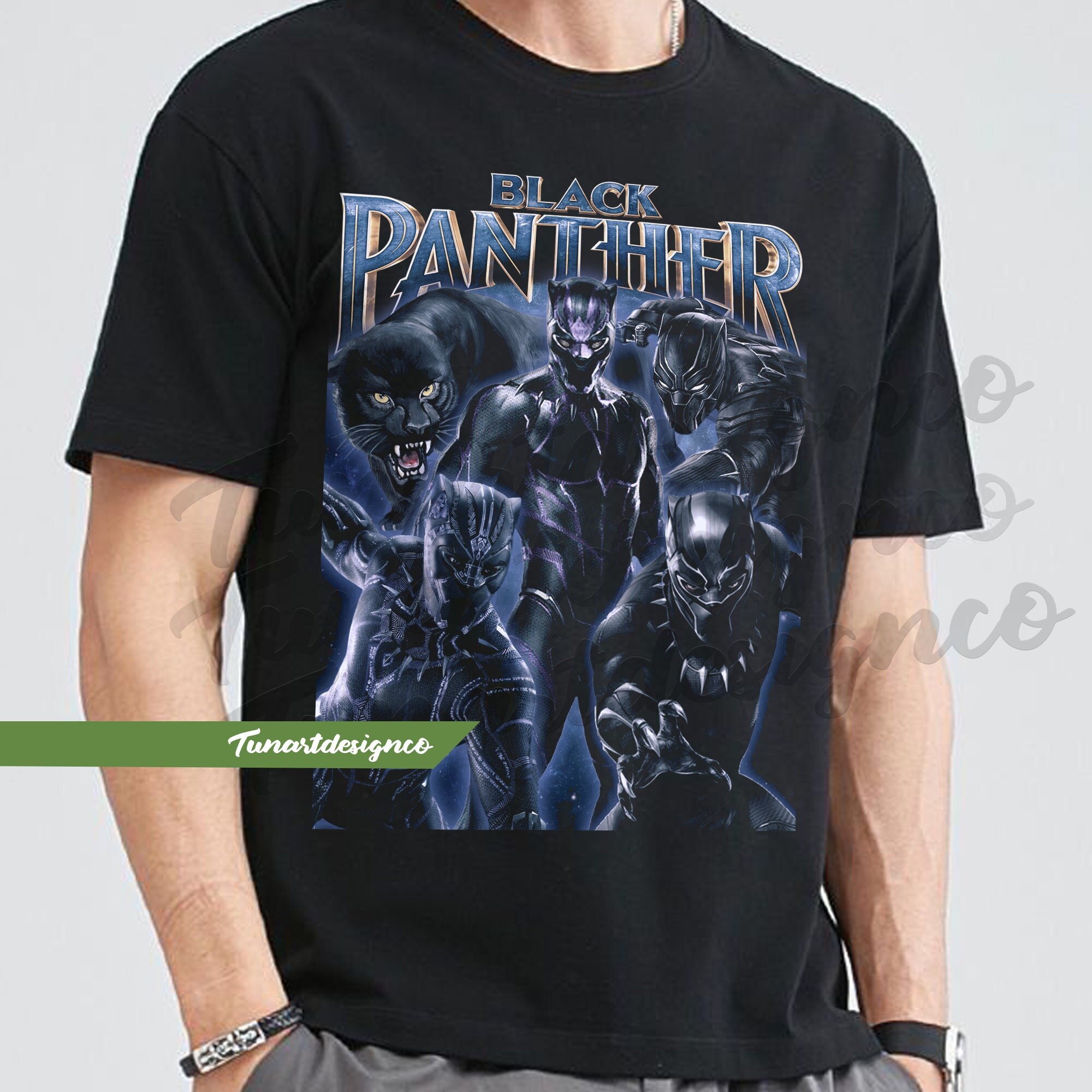 Discover Maglietta T-Shirt Black Panther Uomo Donna Bambini Regalo Per L'Amante Della Meraviglia Regalo